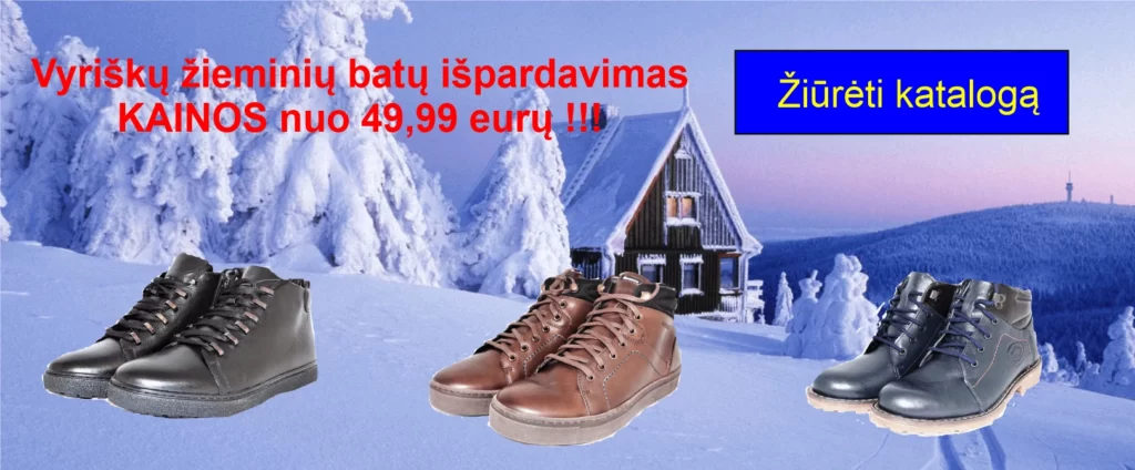 Vyriškų žieminių batų išpardavimas