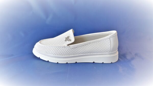 Balti odiniai batai moterims Lifexpert