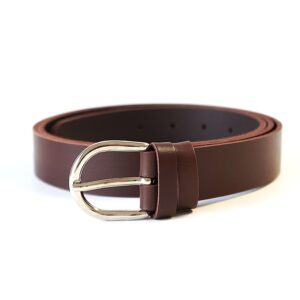 Rudas moteriškas odinis diržas 3 cm Vilnius Fashion Belts