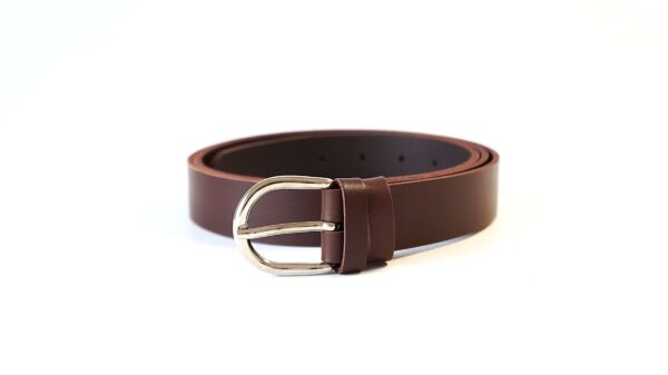 Rudas moteriškas odinis diržas 3 cm Vilnius Fashion Belts