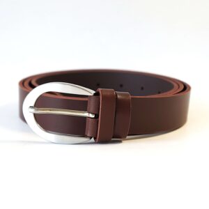 Rudas moteriškas odinis diržas 3 cm Vilnius Fashion Belts