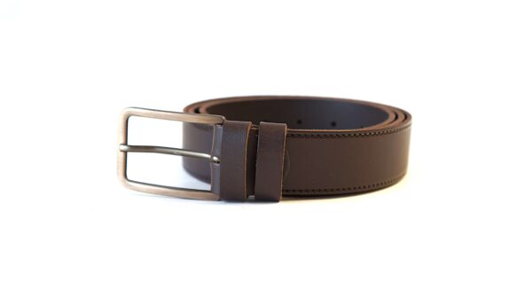 Rudas vyriškas odinis diržas 3,5 cm Vilnius Fashion Belts