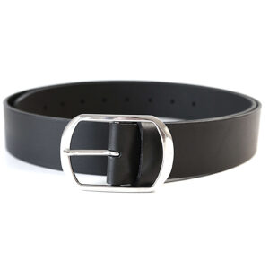 Platus juodas odinis moteriškas diržas Vilnius Fashion Belts