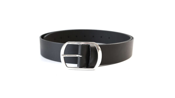 Platus juodas odinis moteriškas diržas Vilnius Fashion Belts