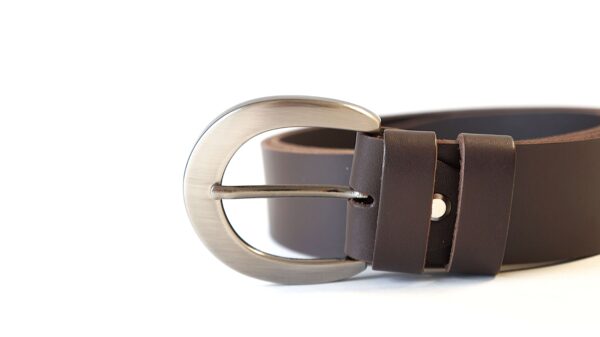 Rudas odinis moteriškas diržas Vilnius Fashion Belts