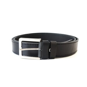 Juodas vyriškas odinis diržas 3,5 cm Vilnius Fashion Belts