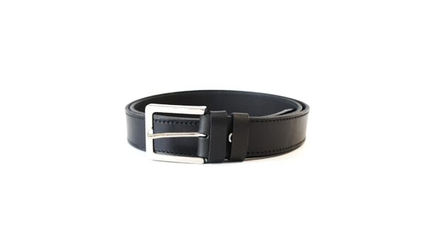 Juodas vyriškas odinis diržas 3,5 cm Vilnius Fashion Belts