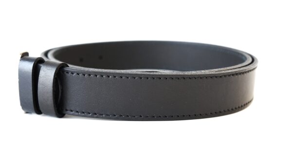 Juodas vyriškas odinis diržas 3,5 cm Vilnius Fashion Belts