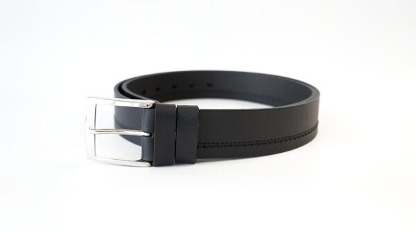 Juodas vyriškas odinis diržas 4 cm Vilnius Fashion Belts