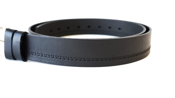 Juodas vyriškas odinis diržas 4 cm Vilnius Fashion Belts
