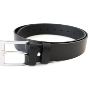 Juodas vyriškas odinis diržas 4 cm Vilnius Fashion Belts