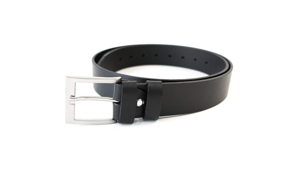 Juodas vyriškas odinis diržas 4 cm Vilnius Fashion Belts