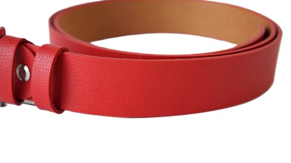 Raudonas odinis moteriškas diržas Vilnius Fashion Belts
