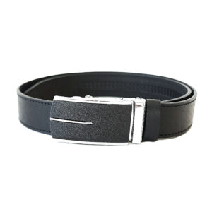 Prabangus juodas vyriškas odinis diržas 3,5 cm su automatine sagtimi Vilnius Fashion Belts