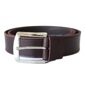 Rudas vyriškas odinis diržas 4 cm Vilnius Fashion Belts