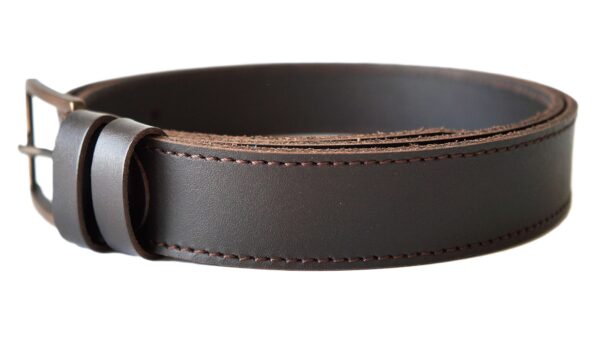 Rudas vyriškas odinis diržas 3,5 cm Vilnius Fashion Belts