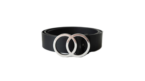 Juodas moteriškas odinis diržas 4 cm Vilnius Fashion Belts