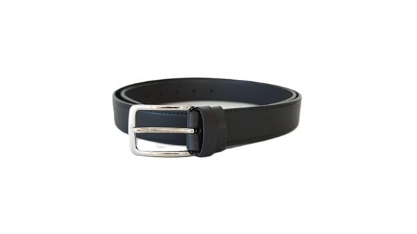 Juodas odinis vyriškas diržas 3 cm Vilnius Fashion Belts