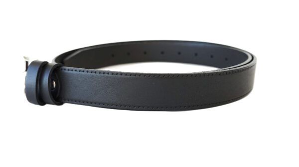 Juodas odinis vyriškas diržas 3 cm Vilnius Fashion Belts