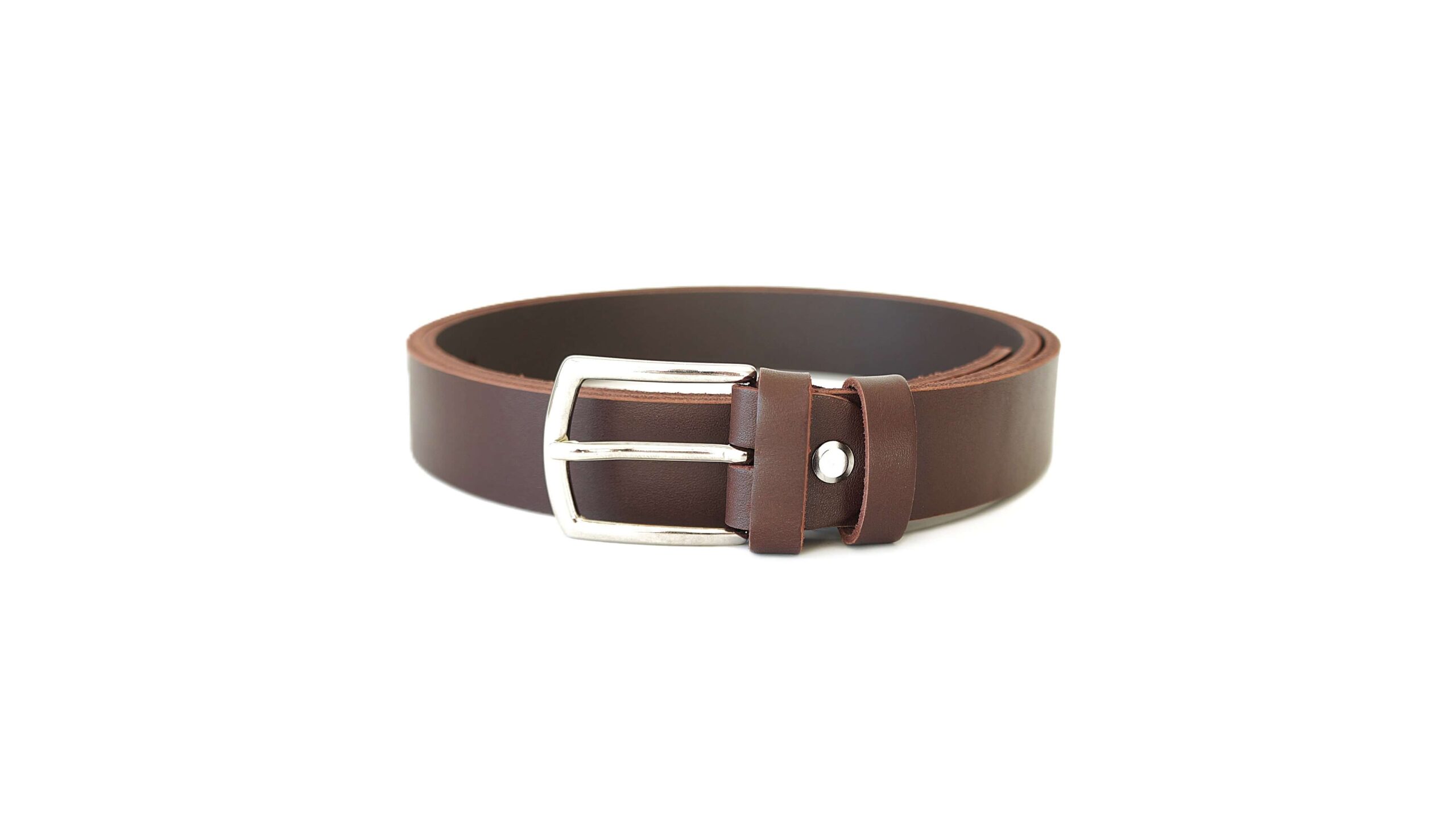 Rudas odinis moteriškas diržas 3 cm Vilnius Fashion Belts