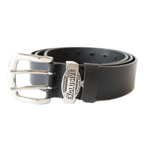 Juodas odinis vyriškas diržas prie džinsų 4 cm Vilnius Fashion Belts Exclusive