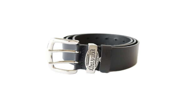 Juodas odinis vyriškas diržas prie džinsų 4 cm Vilnius Fashion Belts Exclusive
