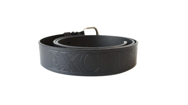 Juodas odinis vyriškas diržas prie džinsų 4 cm Vilnius Fashion Belts