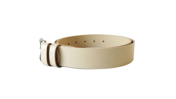 Šviesus vyriškas odinis diržas 3,5 cm su klasikine sagtimi Vilnius Fashion Belts