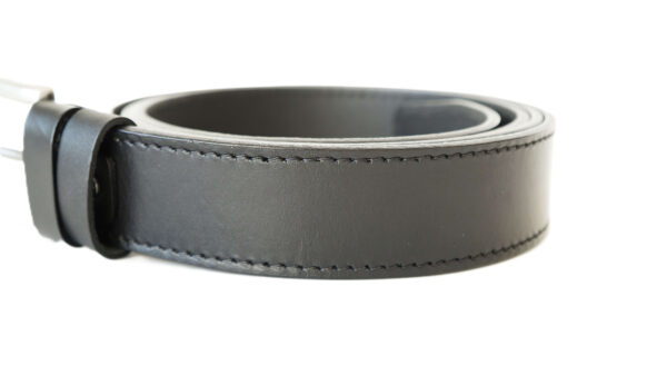 Ypač ilgas juodas odinis vyriškas diržas 4 cm Vilnius Fashion Belts