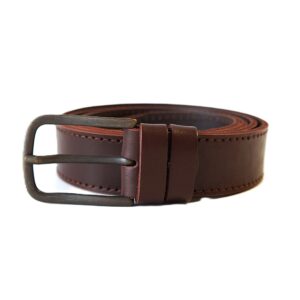 Lietuviškas rudas odinis vyriškas diržas 3,5 cm Vilnius Fashion Belts