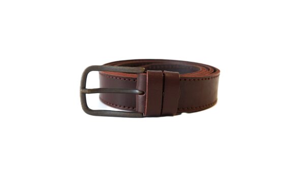 Lietuviškas rudas odinis vyriškas diržas 3,5 cm Vilnius Fashion Belts
