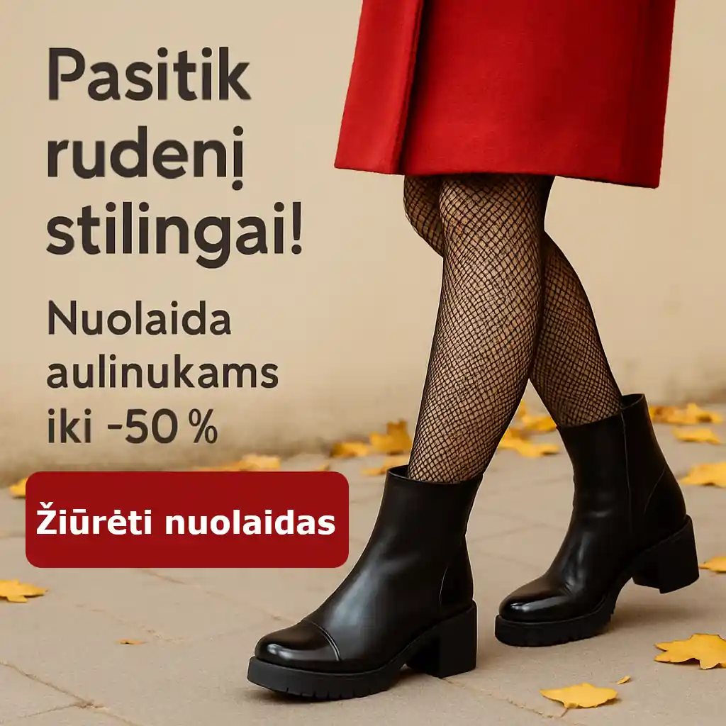 Odiniai moteriški aulinukai akcija 2025-09. Nuolaidos iki -50%.