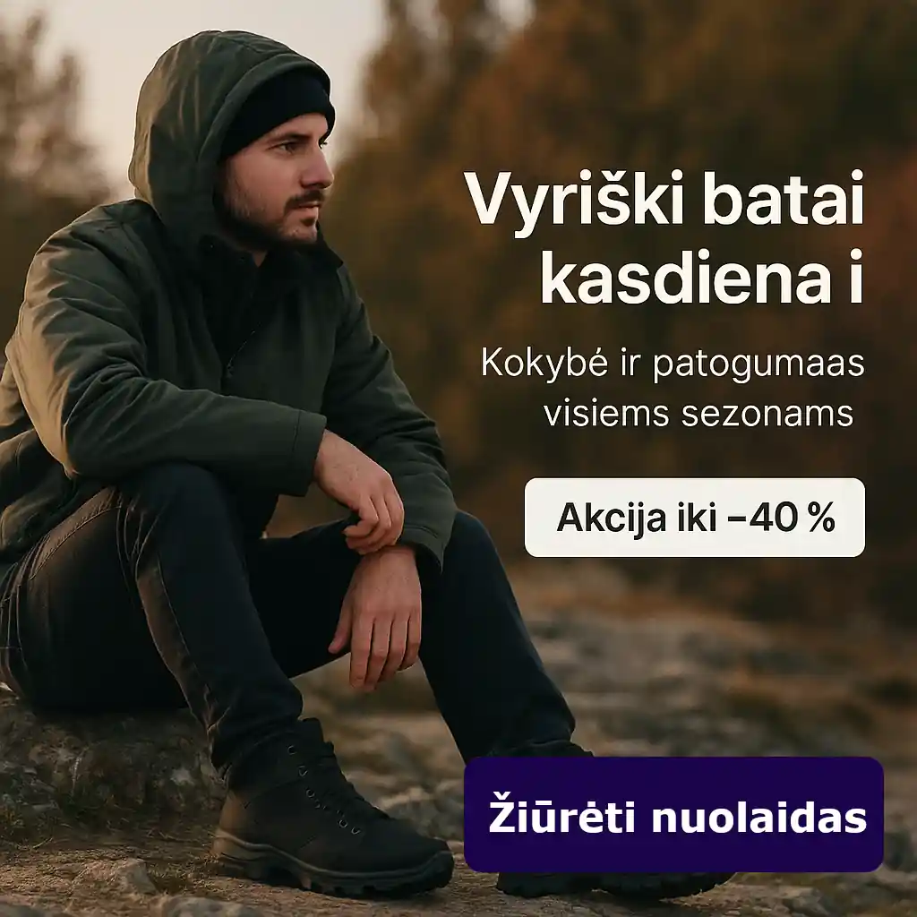 Vyriški laisvalaikio batai 2025-09 Akcija Vilniaus Avalynė www cover