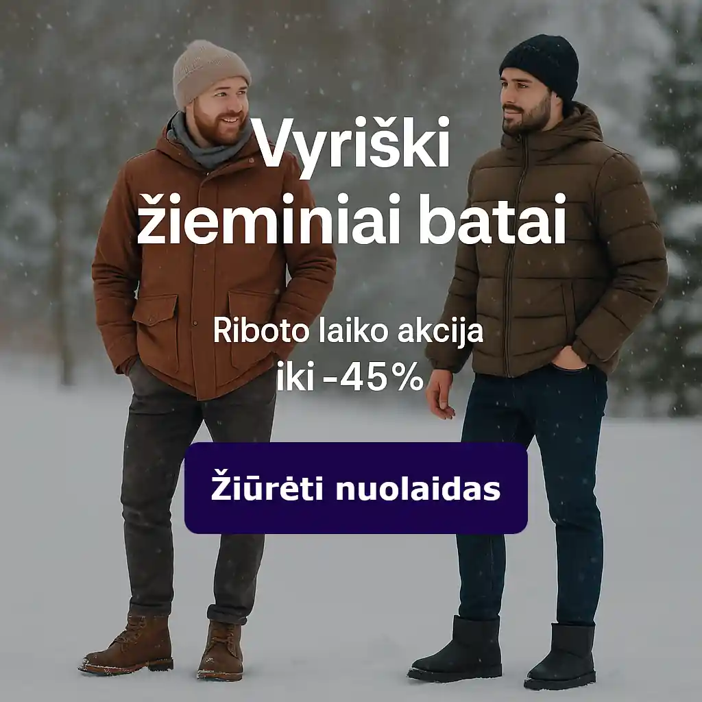 Vyriški žieminiai batai akcija 2025 Vilniaus Avalynė www cover