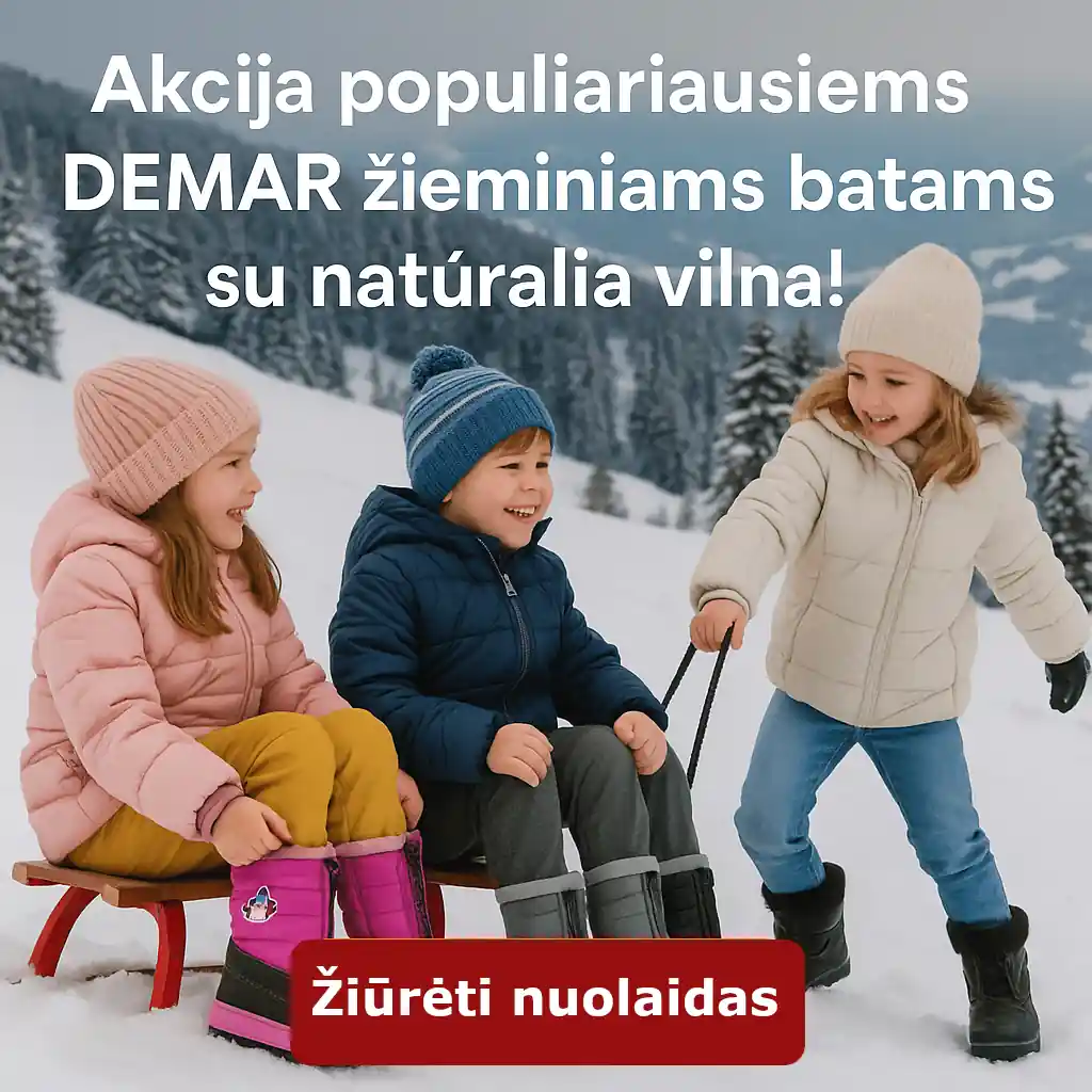 Akcija vaikiškiems žieminiams batams Demar 2025