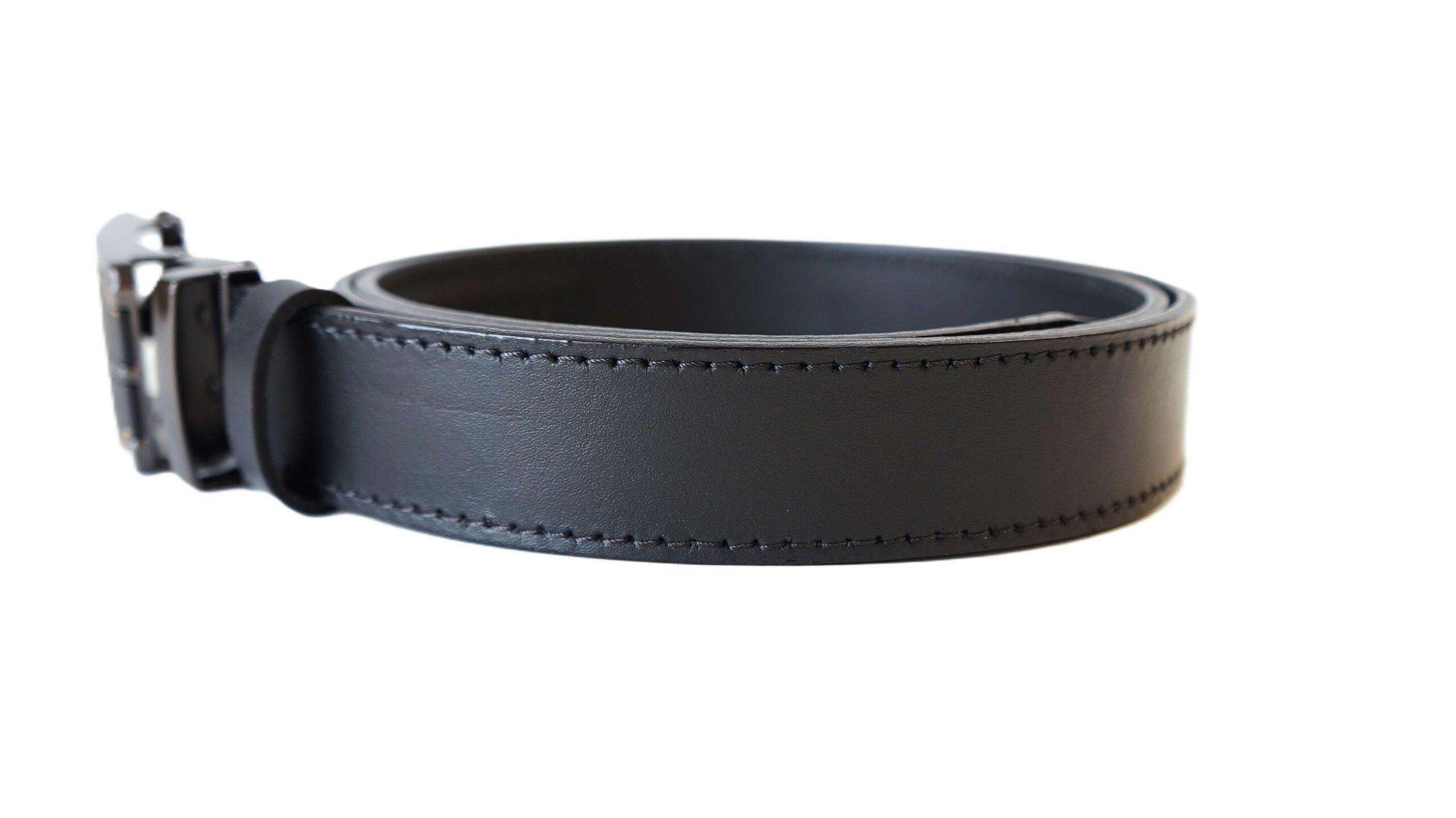 Prabangus vyriškas odinis diržas 3,5 cm su automatine sagtimi Vilnius Fashion Belts