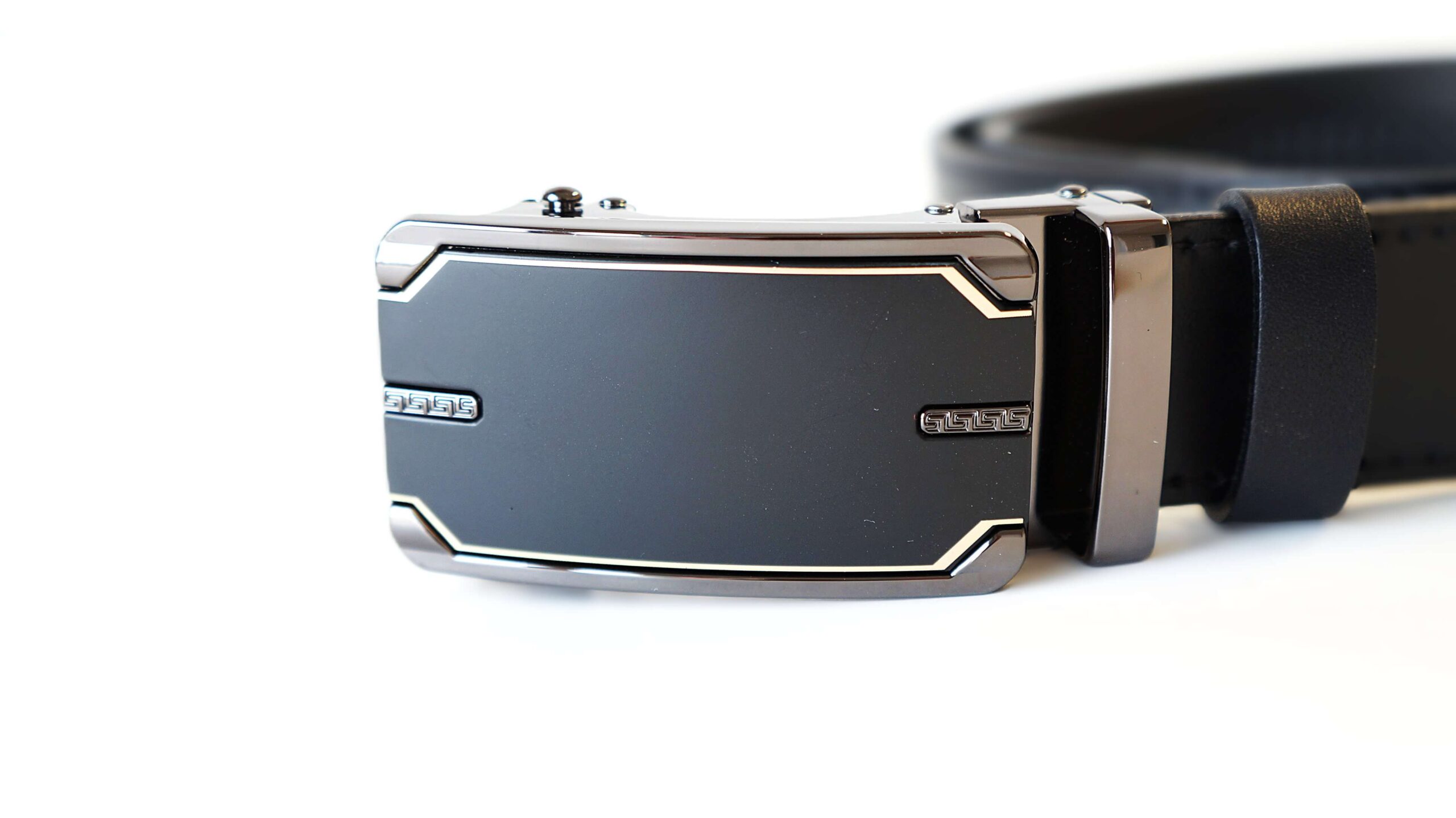 Prabangus vyriškas odinis diržas 3,5 cm su automatine sagtimi Vilnius Fashion Belts