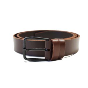 Rudas odinis diržas moterims 3,5 cm Vilnius Fashion Belts