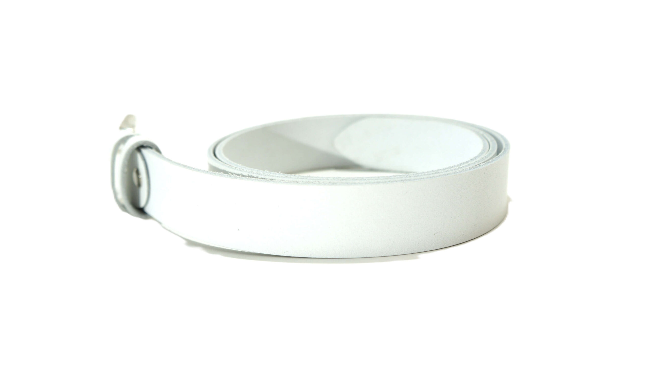 Baltas odinis moteriškas diržas 3 cm Vilnius Fashion Belts