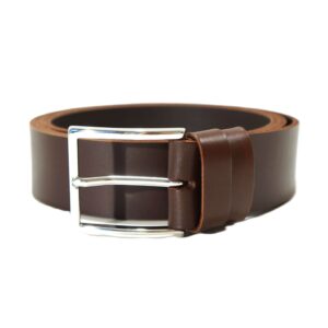 Platus rudas odinis moteriškas diržas 4 cm Vilnius Fashion Belts