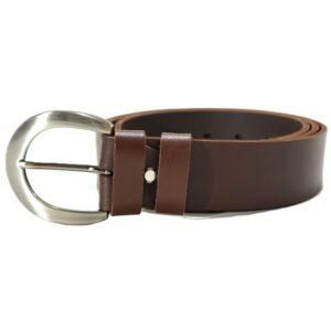 Platus rudas odinis moteriškas diržas 4 cm Vilnius Fashion Belts