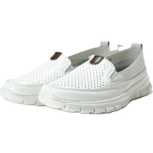 Balti odiniai vasariniai batai moterims ZOJAS