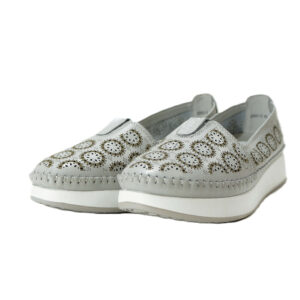 Pilki odiniai vasariniai batai moterims ZOJAS