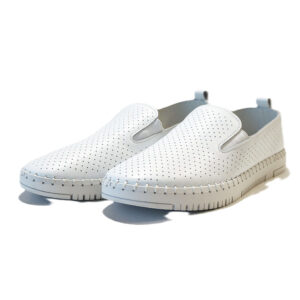 Minkšti ir patogūs balti odiniai vasariniai batai moterims JOLLA