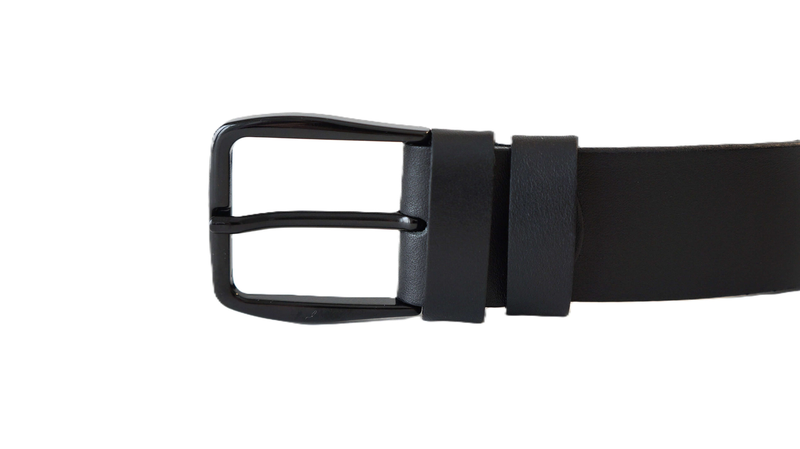 Juodas odinis moteriškas diržas 3,5 cm su juoda sagtimi Vilnius Fashion Belts