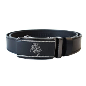 Prabangus vyriškas odinis diržas su Vyčio simbolika