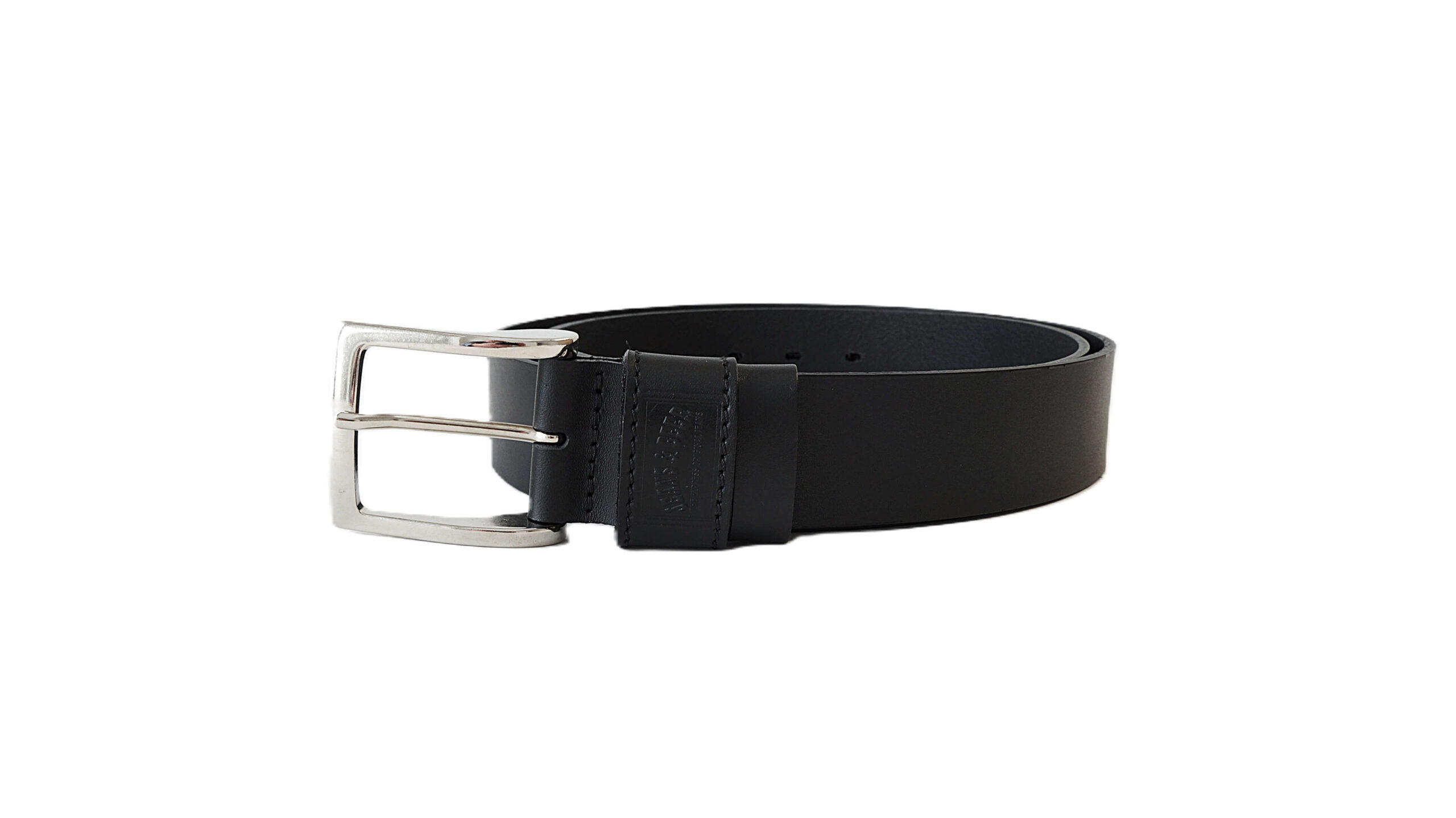 Juodas vyriškas odinis diržas Jeans and Beer 4 cm