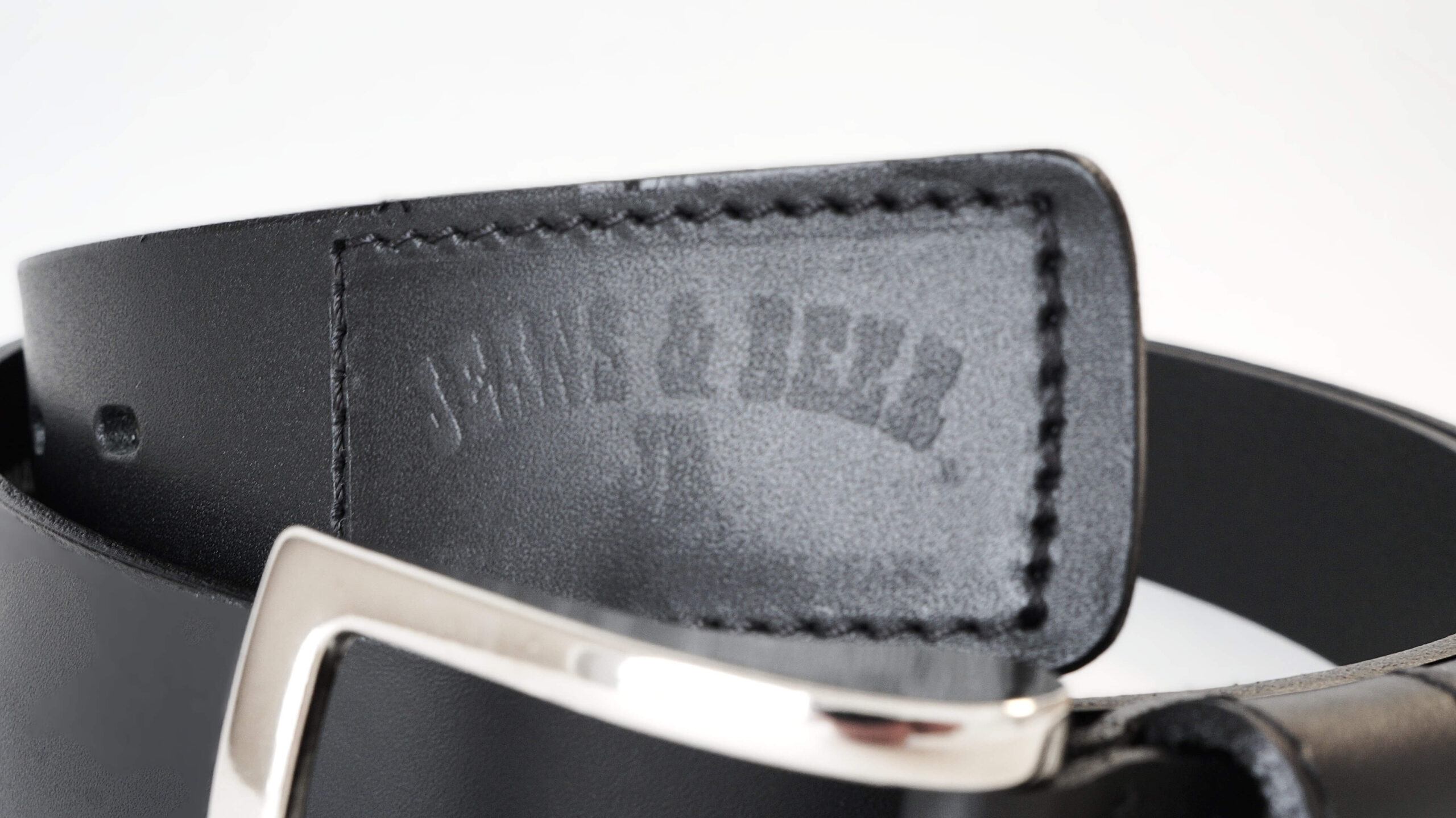 Juodas vyriškas odinis diržas Jeans and Beer 4 cm