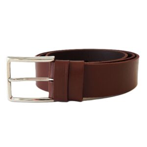 Rudas vyriškas odinis diržas 4 cm Vilnius Fashion Belts