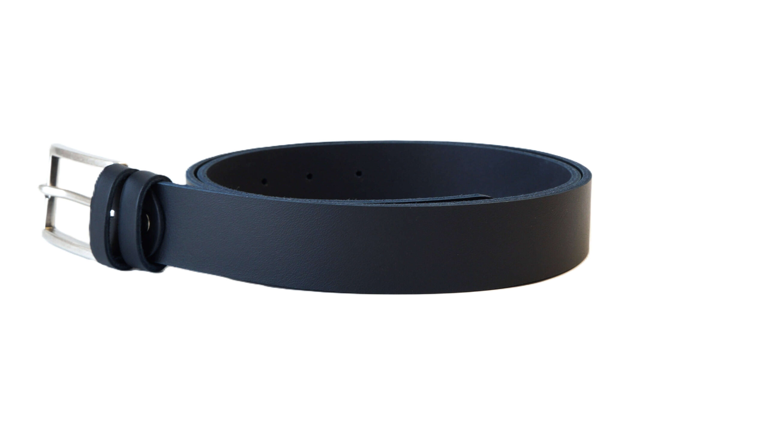 Tamsiai mėlynas moteriškas odinis diržas 3 cm Vilnius Fashion Belts